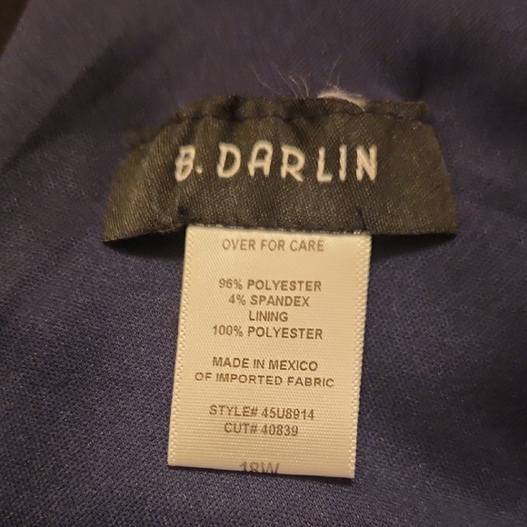 B Darlin Deep Blue Dress - Picture 2 of 2